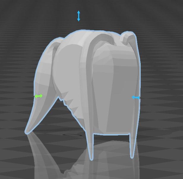 Dummy13 Ponytail Head with Bangs 3D model thumbnail