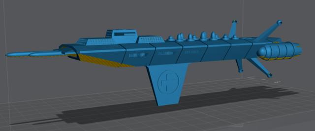Hospital jumpship 3D model thumbnail