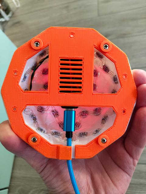Geodesic(k) LED Hemisphere base plate 3D model thumbnail