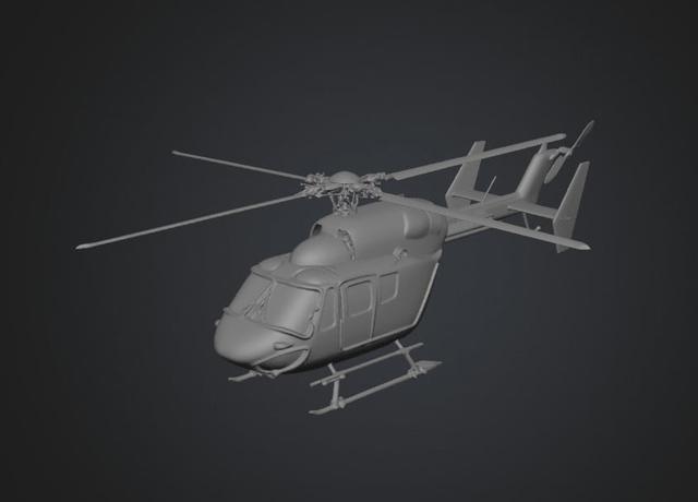 ADAC Rescue Helicopter 3D model thumbnail