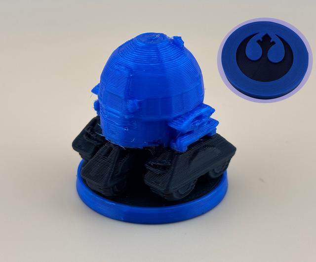 Crash Derby - Star Wars Off-road AWD R2D2 Custom Board Game Piece plus logo Base Plate 3D model thumbnail