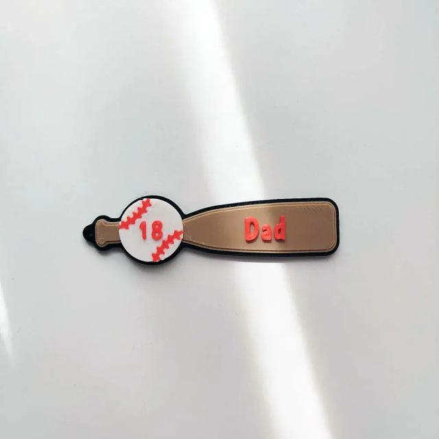 Baseball bat name tag - Dad 3D model thumbnail