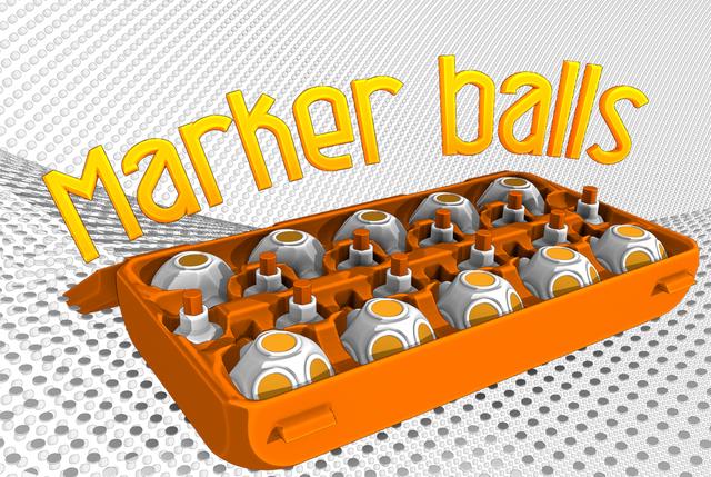 3D Scanner magnet marker balls  3D model thumbnail