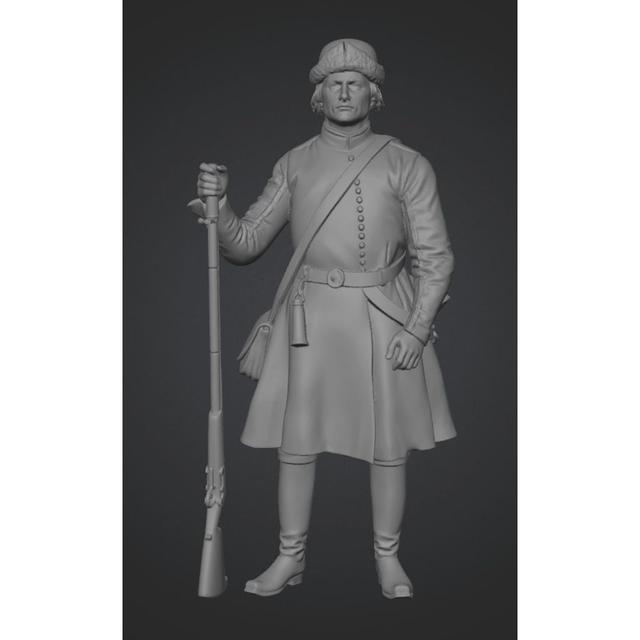 Russian Musketeer, Preobrazhenskiy Guard Regiment 3D model thumbnail