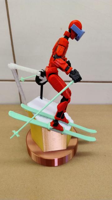Dummy 13 on the ski slope stand. Dummy 13 na stoku narciarskim 3D model thumbnail