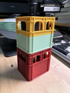 Stackable beer crate - Canon LP-E6 batteries 3D model thumbnail