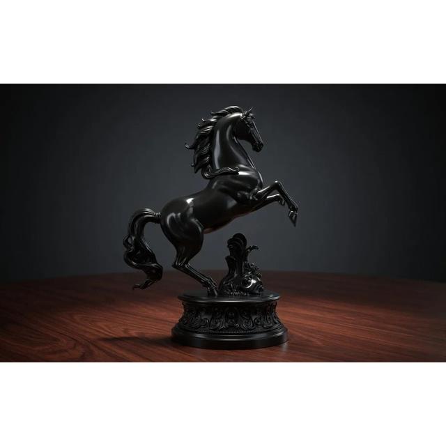 Elegant Rearing Horse Figurine 3D model thumbnail
