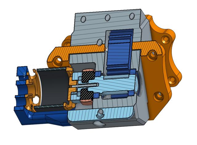 Tarmo5 Enclosed Gearbox - V2 3D model thumbnail