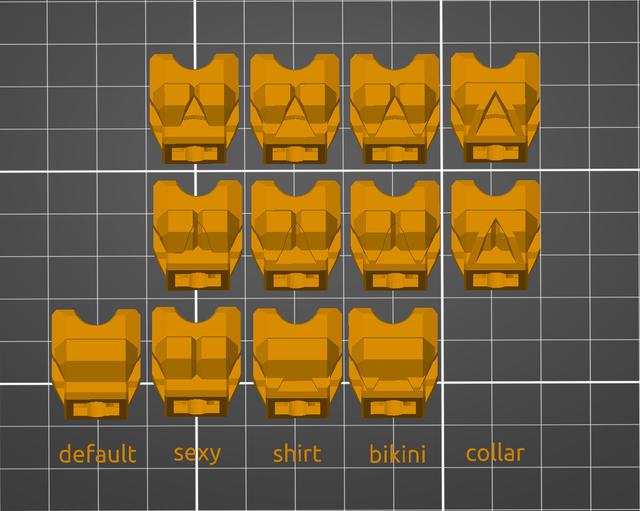 DUMMY 13 - Female body set (12 variants) 3D model thumbnail