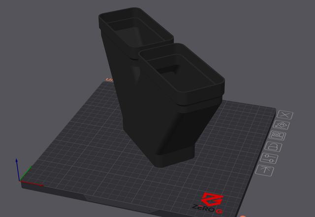 Duct connector for Ducting for "Activated Carbon Mod for Ikea UPPATVIND Filter" 3D model thumbnail