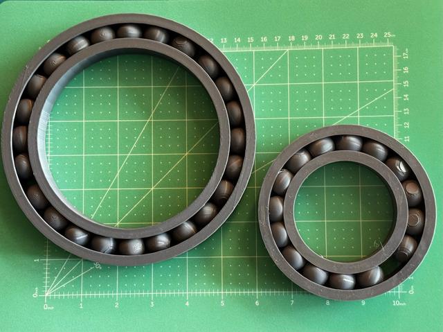 Ball Bearing, Print in Place, 20mm balls, 4 diameters 3D model thumbnail