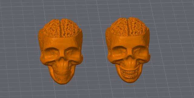 Dummy 13 Skull Head with Exposed Brain resized 250% 3D model thumbnail