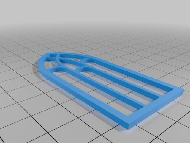 Simple Gothic Window [OpenSCAD] 3D model thumbnail
