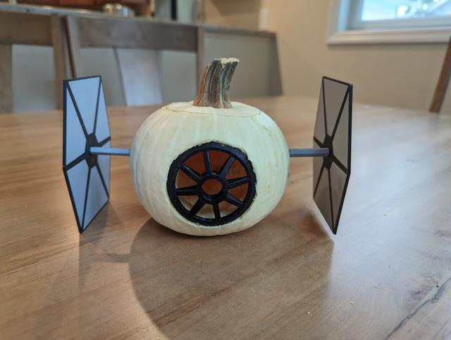 Tie Fighter Pumpkin Carving Kit 3D model thumbnail