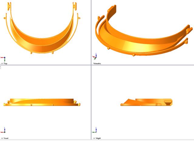 Protective Face Shield with Wider Coverage to Temples, covered top 3D model thumbnail