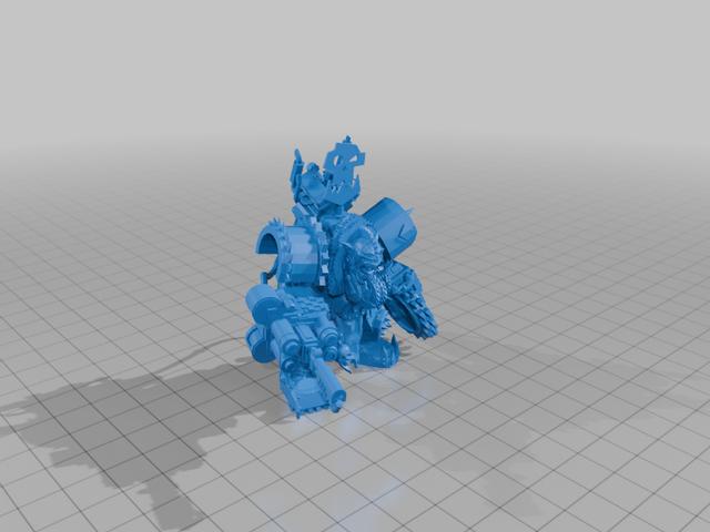 Ork Warboss Saw Jaw 3D model thumbnail