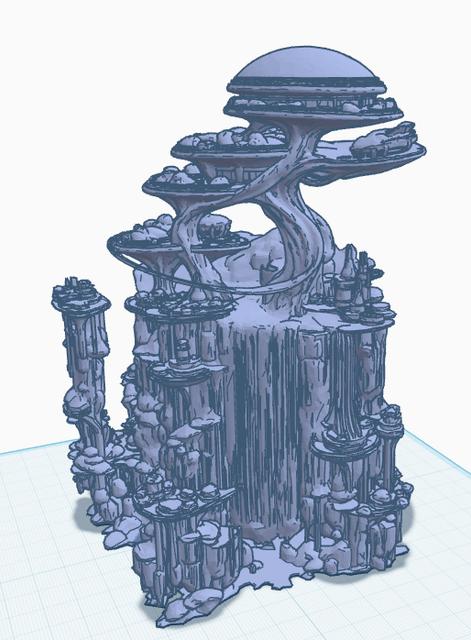 Cyber House 3D model thumbnail