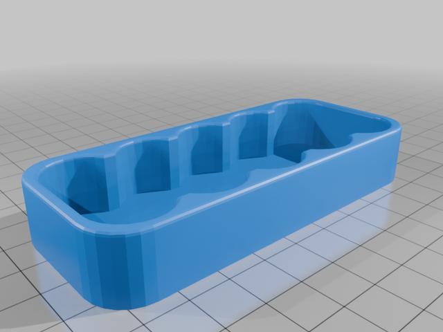 18650 Battery Pack Spacer / Soldering Jig (5S2P Configuration) 3D model thumbnail