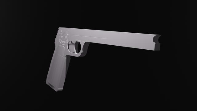 Devl Rubberband Gun V3 (Print-in-Place) 3D model thumbnail