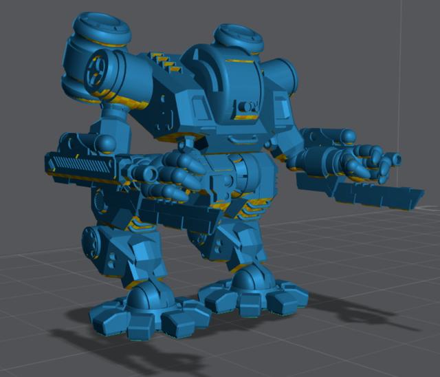 Sidekick Industrial/Flamer Mech  3D model thumbnail