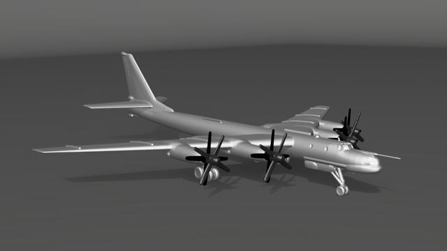 Tupolew Tu-95 - scale 1:700 3D model thumbnail