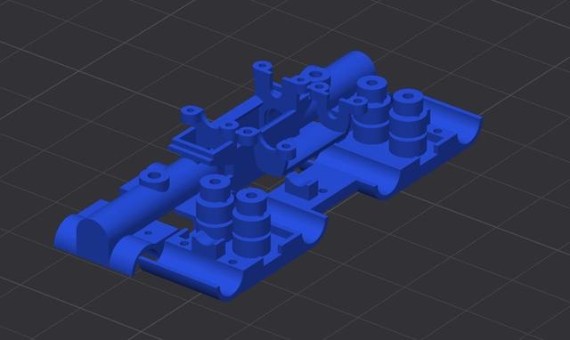 Tender Drive Chain for AHM Locomotive - HO scale 3D model thumbnail