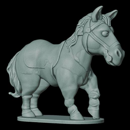 ToonKrieg Horse 2 3D model thumbnail