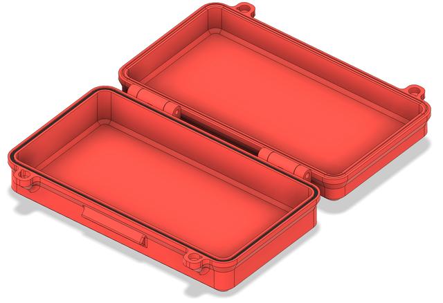 Rugged Box with Magnetic Latch (Parametric) 3D model thumbnail