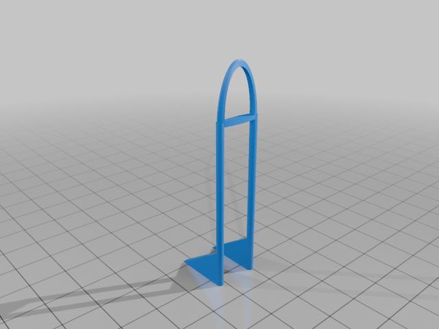 Sissy bar for miniature motorcycle  3D model thumbnail