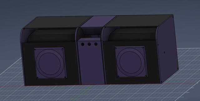 boom box 3D model thumbnail