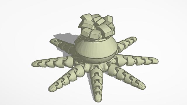 Money octopus 3D model thumbnail