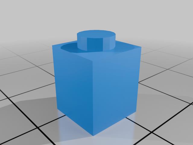 1x1x1 Lego brick 3005 3D model thumbnail