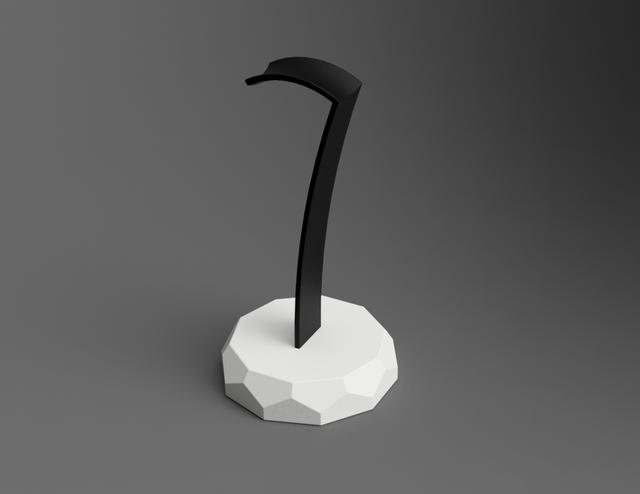 headphone holder / headphone stand / Kopfhörer Halter / headset holder / hanger 3D model thumbnail
