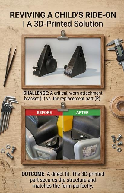 Little Tikes Front Wheel Arm Caps 3D model thumbnail