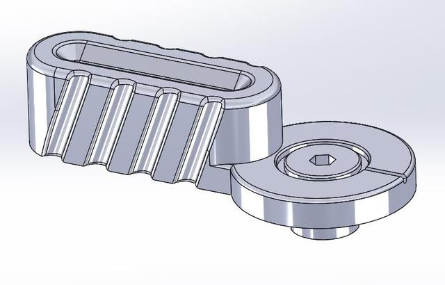 Cyma Airsoft AR47/SR47 Primary Fire Selector Lever 3D model thumbnail