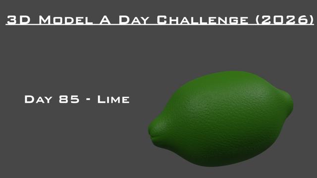 Model A Day Challenge - Day 85 - Lime 3D model thumbnail