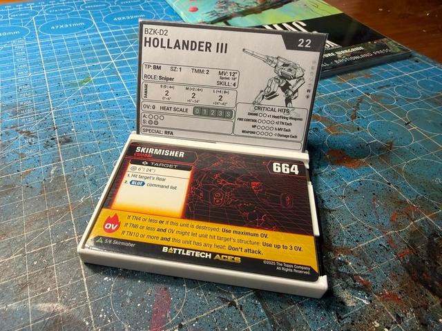 Battletech Aces Deck Holder 3D model thumbnail