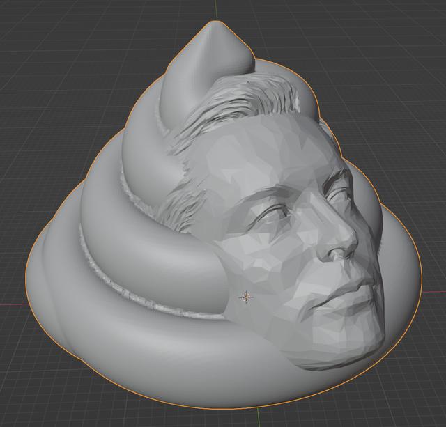 Musk Poop 3D model thumbnail