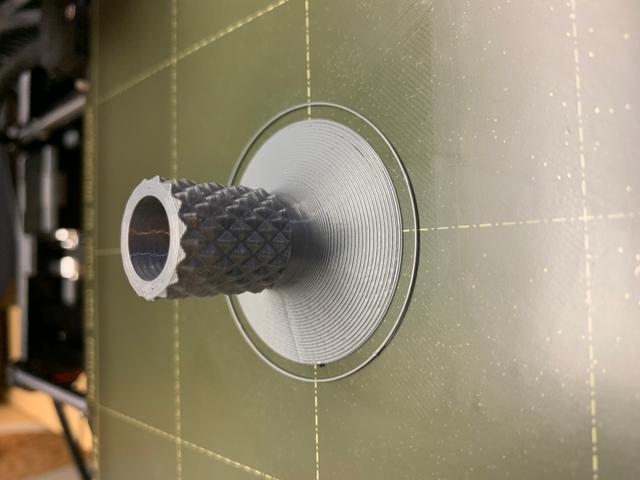 Print Bed Scraper - Knurled Handle 3D model thumbnail