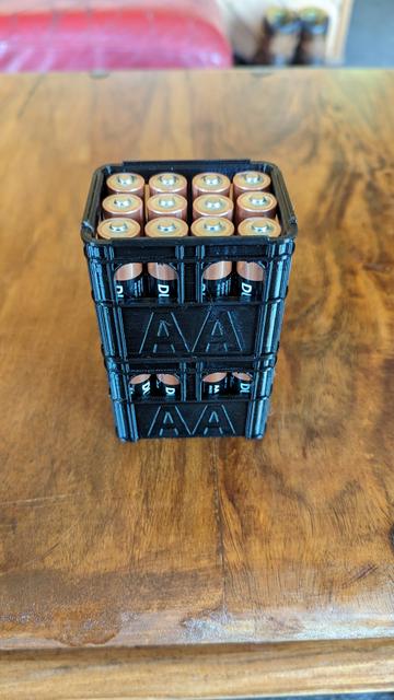 Stackable beer crate for batteries 3D model thumbnail