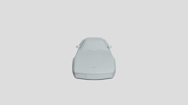 Chevrolet Corvette C4 lowpoly for 3D-printing 3D model thumbnail