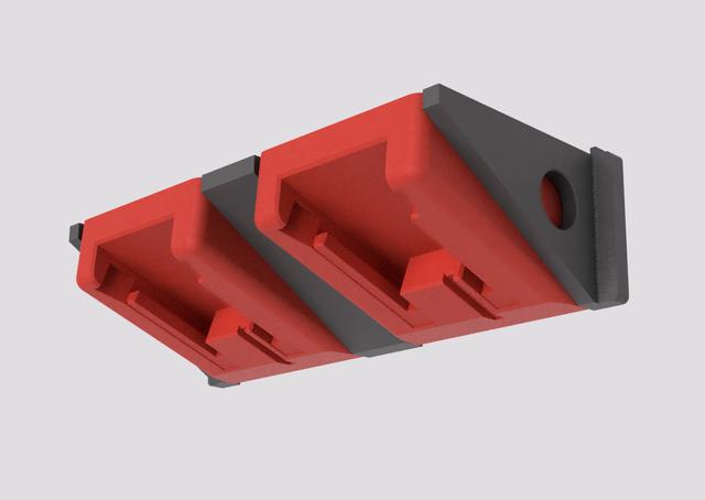 Milwaukee M18 Battery Holder for DDD Wall Control System 3D model thumbnail