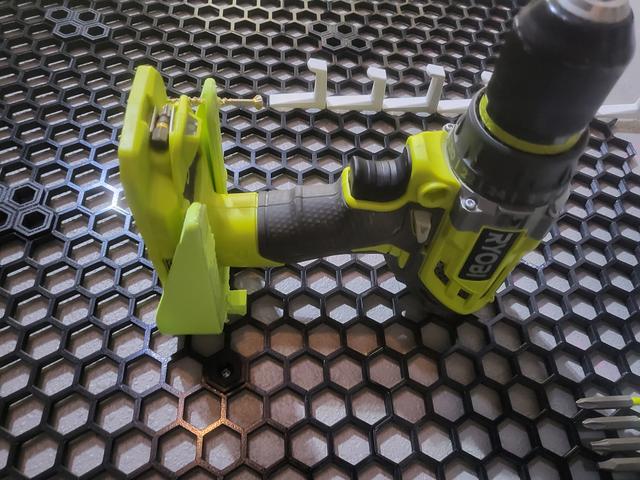 ANGLED Ryobi Drill Holder for HSW 3D model thumbnail