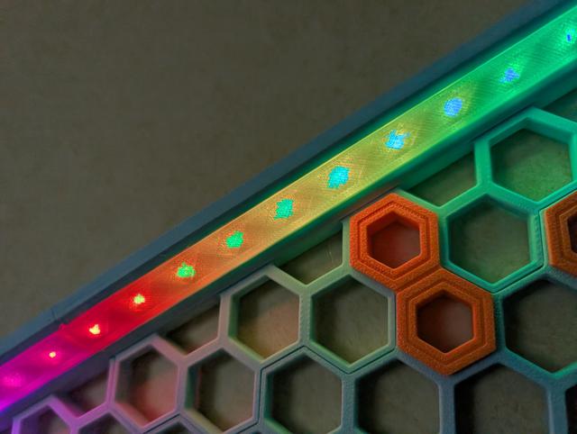 LED Strip profile for honeycomb storage wall - DIFFUSER 3D model thumbnail