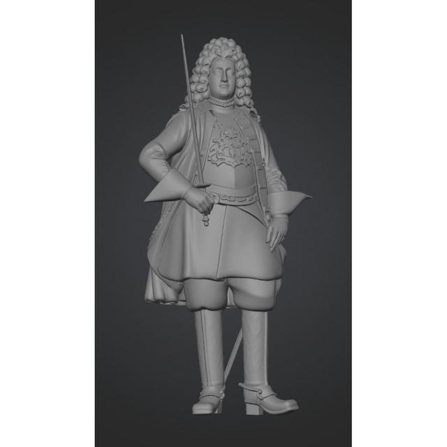 Swedish Staff Officer of a Cavalry Regiment in Ceremonial Dress 3D model thumbnail