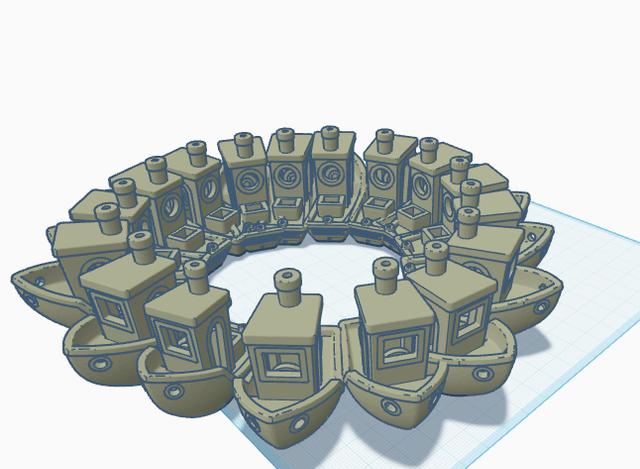 Circle of Benchy 3D model thumbnail