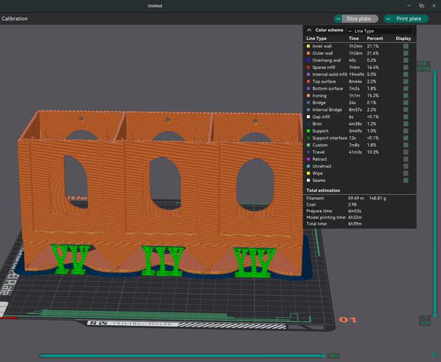 Triple Teabag dispenser remix for arched top overhang 3D model thumbnail