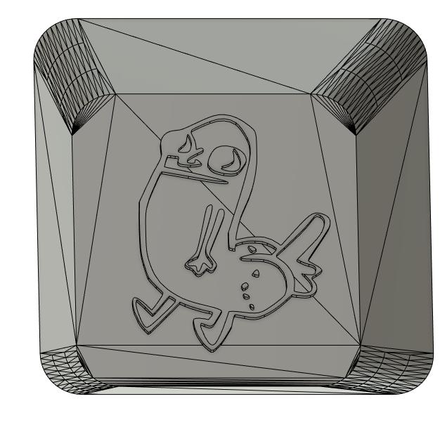 MX Cherry DickButt Keycap 3D model thumbnail