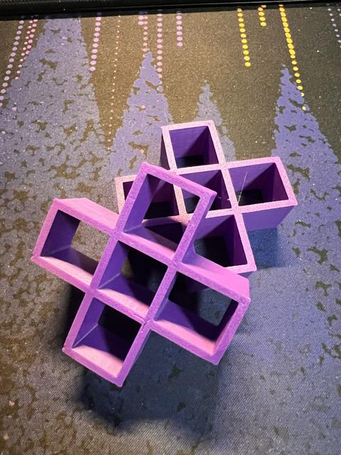 Cross Piece for Tetris Balance Game 3D model thumbnail