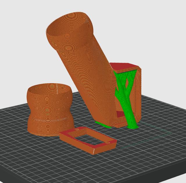 Qidi PLUS 4 Segmented Poop chute attach (remixed) 3D model thumbnail